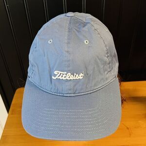 Titleist Adjustable Lightweight Blue Golf Cap Hat One Size Embroidered Summer